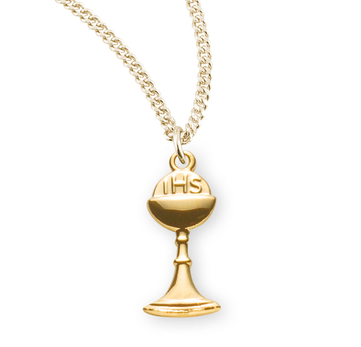 Gold Over Sterling Silver Chalice Pendant - GS380118