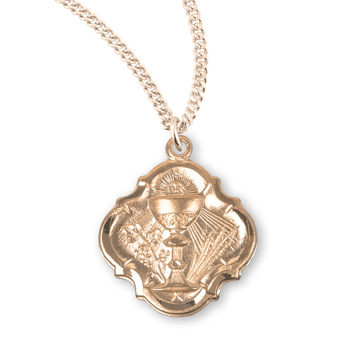 Gold Over Sterling Silver Chalice Pendant - GS385018