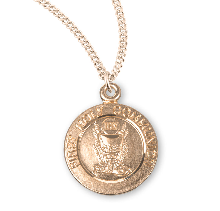 Gold Over Sterling Silver First Holy Communion Pendant - GS385318