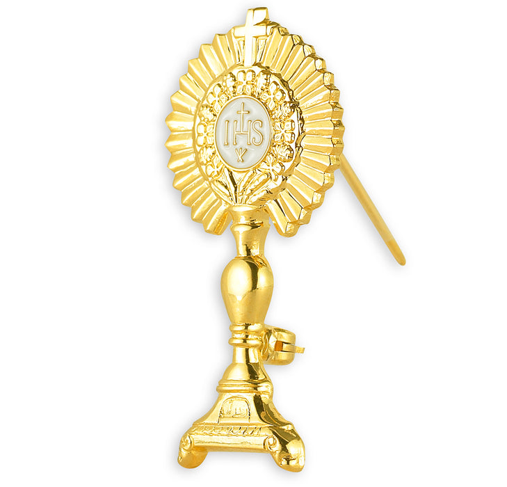 Gold Over Sterling Silver Monstrance Pin - GSP3806