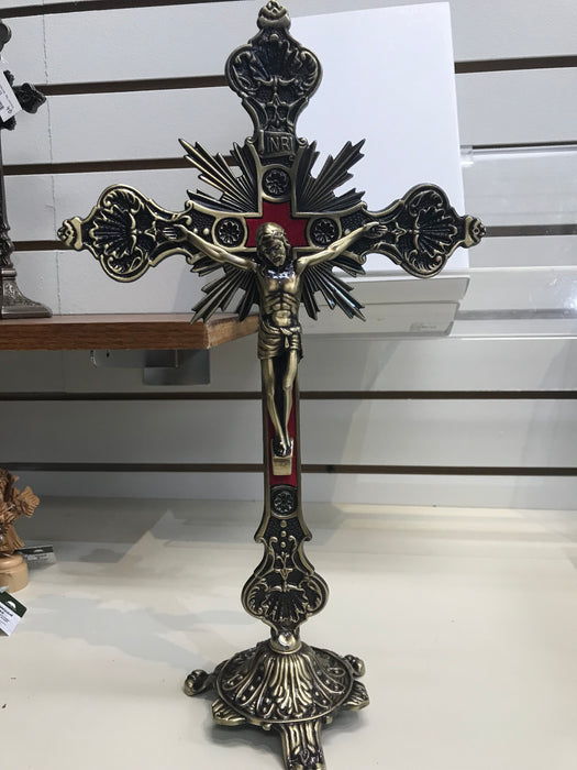 Standing Bronze Crucifix