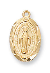 Gold on Sterling Miraculous Baby Pendant Boxed - J1203MIBB