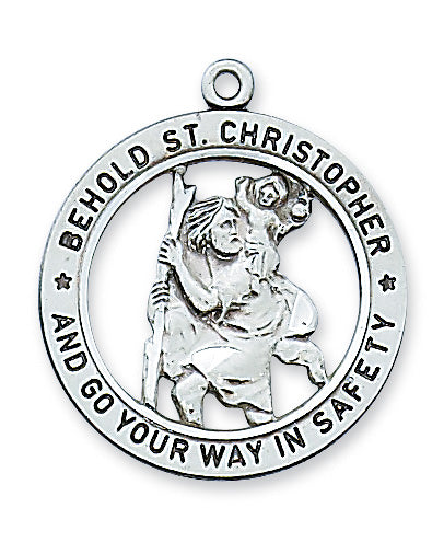 Sterling Silver St. Christopher Pendant - L2514