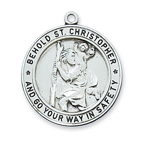 Sterling Silver St. Christopher Pendant - L2516