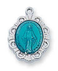 Sterling Blue Miraculous Baby Pendant Boxed - L595BB