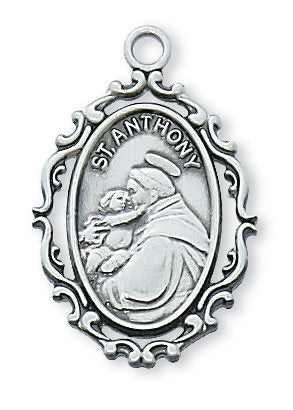 Sterling Silver St. Anthony Pendant - L621AN