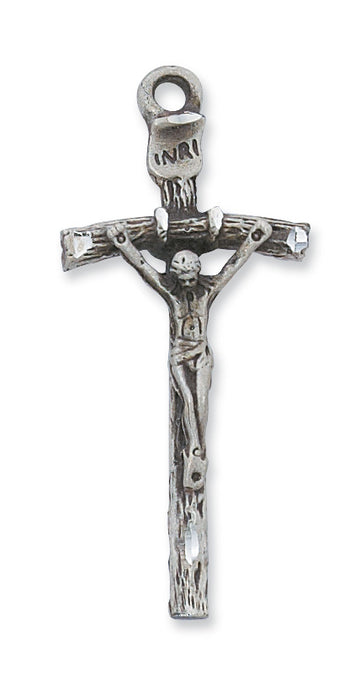 Sterling Silver Papal Crucifix Pendant - L660