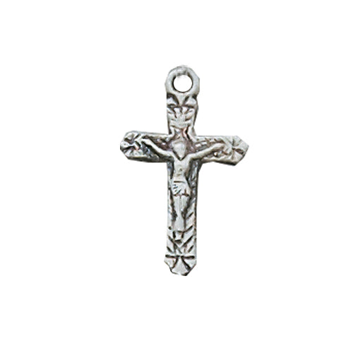 Sterling Crucifix on Baby Chain and Box - L66B