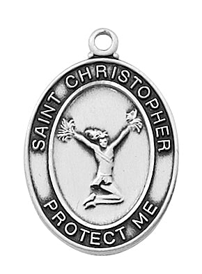 Sterling Silver Girls Cheerleading Pendant - L676CL