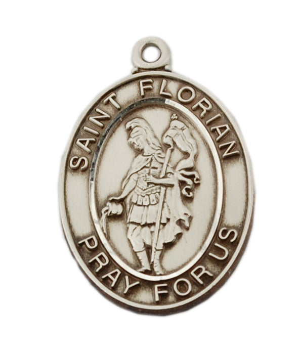 Sterling Silver St. Florian Pendant - L684FL