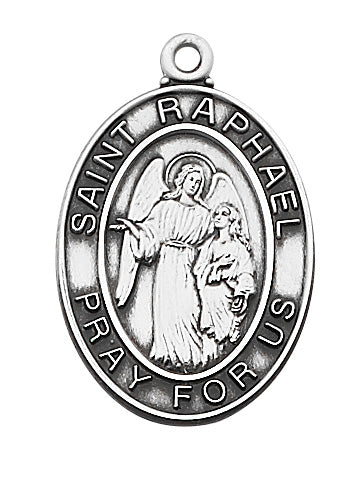 Sterling Silver St. Raphael Pendant - L684RH