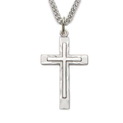 Sterling Silver Cross over Cross Boxed - L9221
