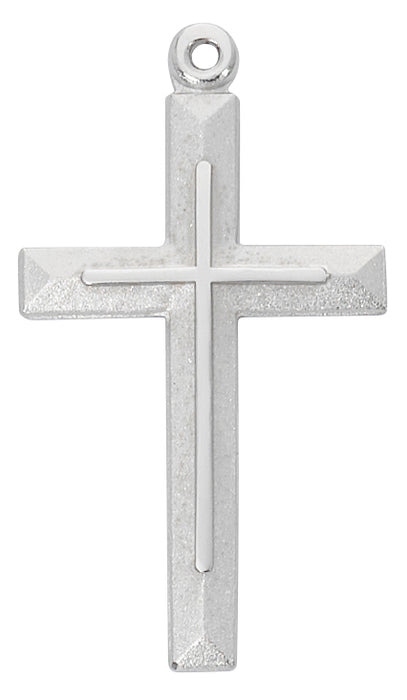 Sterling Silver Cross with Cross  - L9225