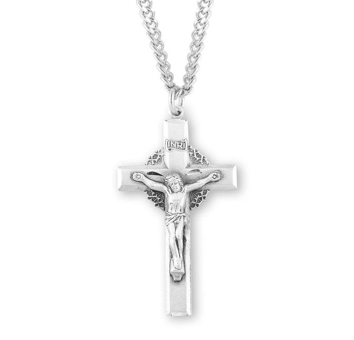 Sterling Silver "Crown of Thorns" Crucifix - S10224