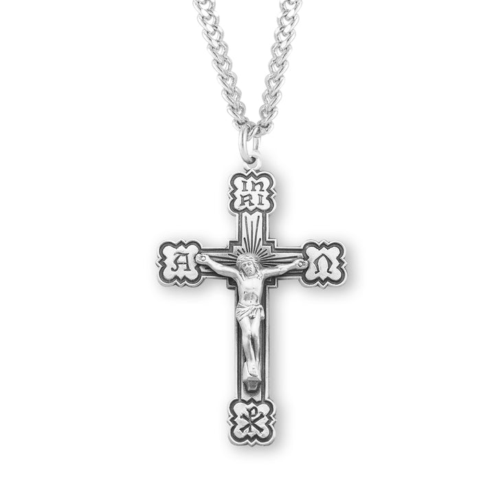 Alpha Omega Sterling Silver Crucifix - S10424