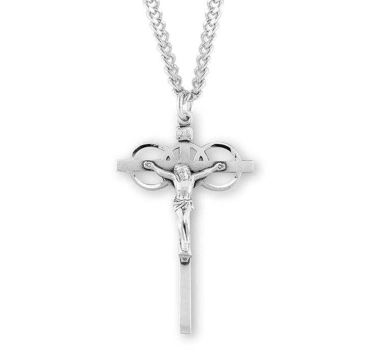 Three Ring Sterling Silver Wedding Crucifix - S11024