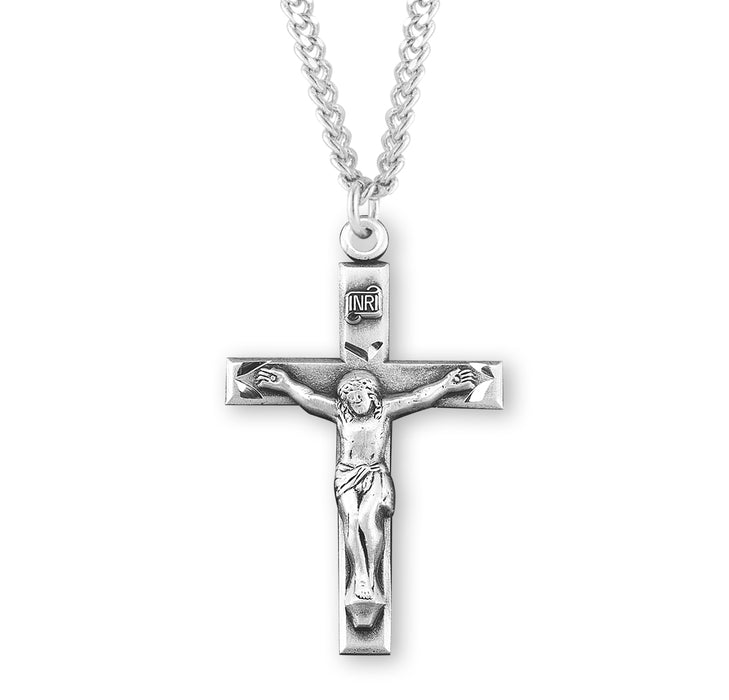 Sterling Silver Hand Engraved Crucifix - S11120