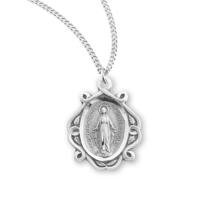Sterling Silver Miraculous Medal Celtic Knot - S117718