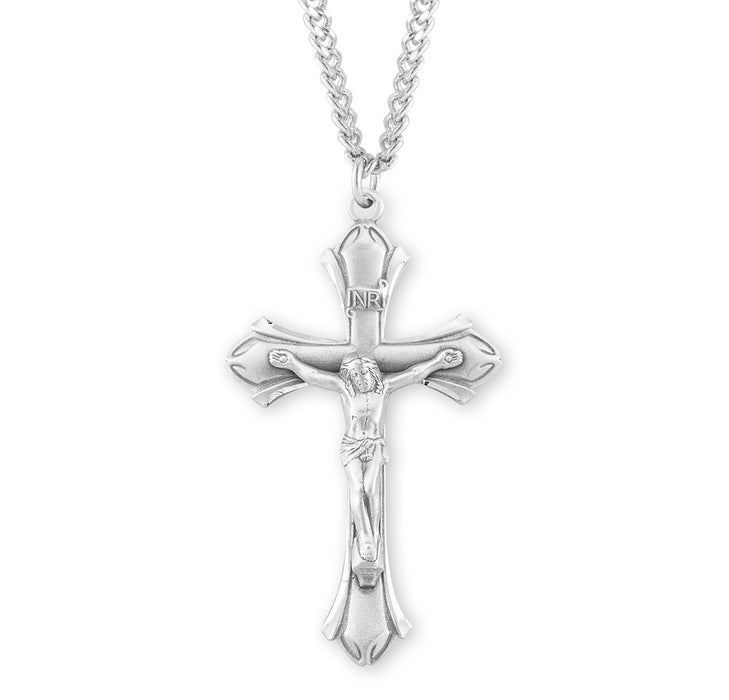 Sterling Silver Flare End Crucifix - S12324