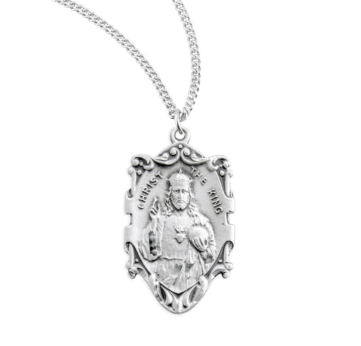 Christ the King Sterling Silver Medal - S125424