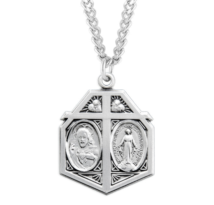 Sterling Silver 4-Way Medal - S142224