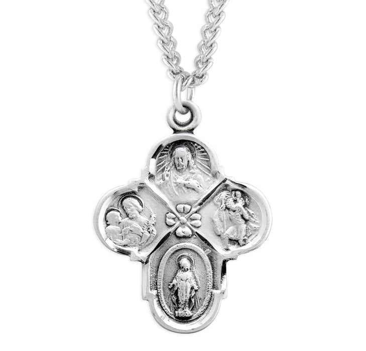 Sterling Silver 4-Way Medal - S142324