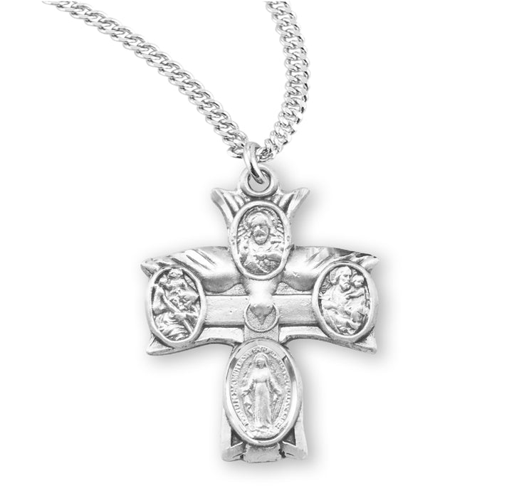 Sterling Silver 4-Way Medal - S142520