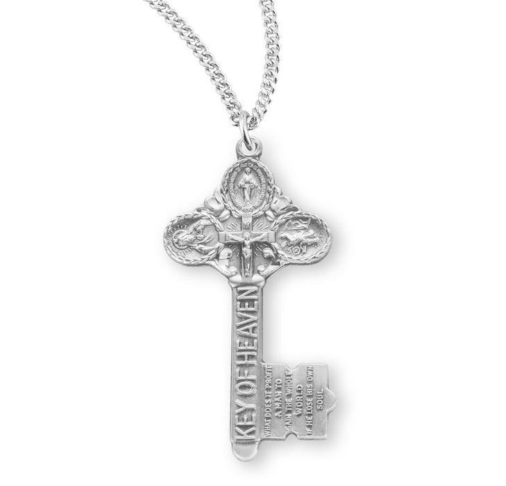 Sterling Silver Key of Heaven Medal - S143318