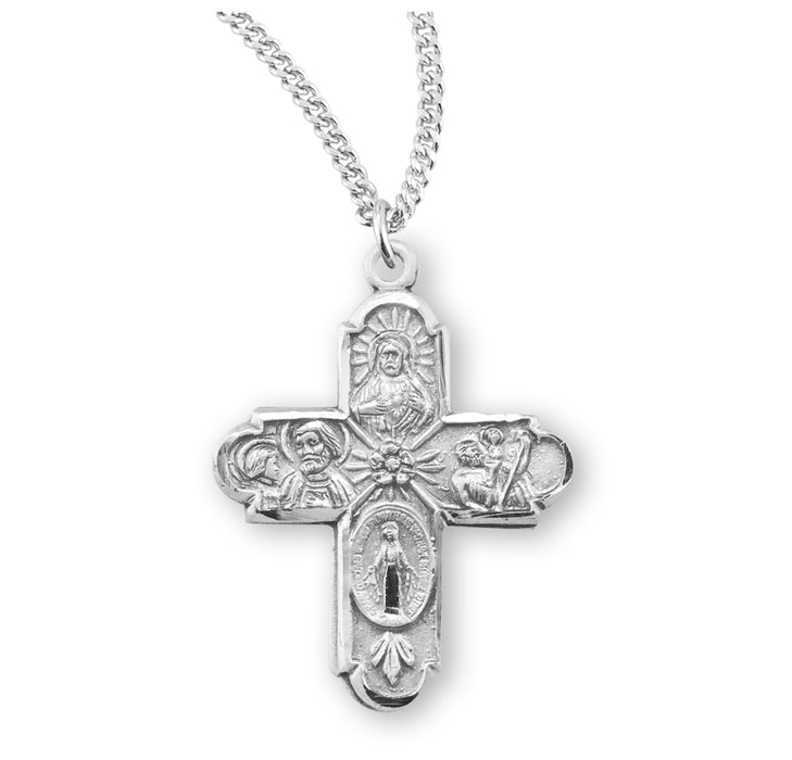 Sterling Silver 4-Way Medal - S144218