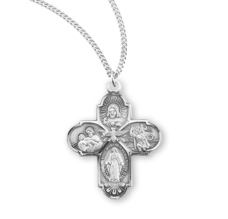 Sterling Silver 4-Way Medal - S144618