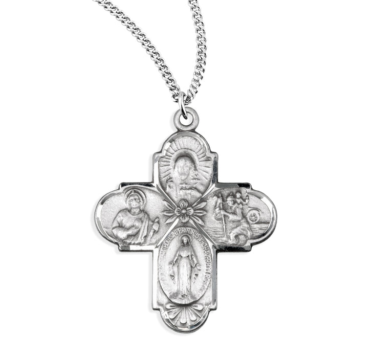 Sterling Silver 4-Way Medal - S144924