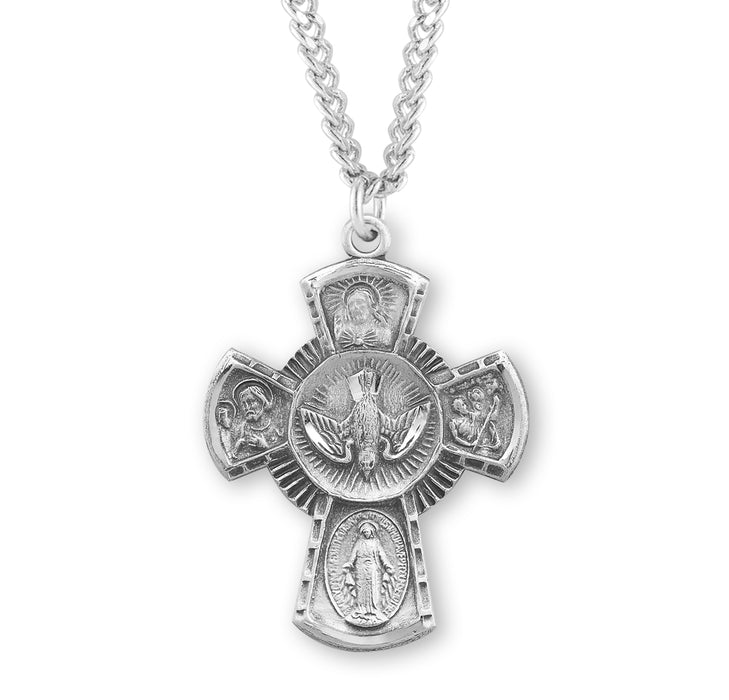 Sterling Silver 4-Way Medal - S145724