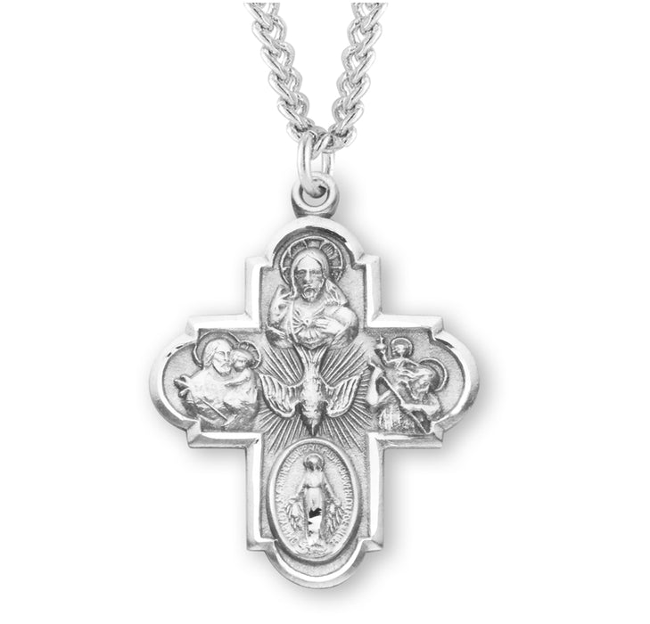 Sterling Silver 4-Way Medal - S149524