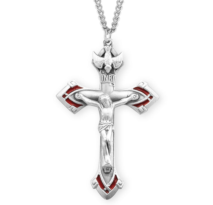 Holy Spirit Sterling Silver Crucifix - S163RD24