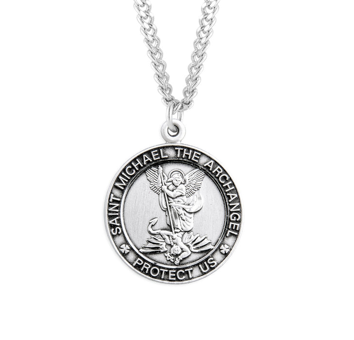 Sterling Silver Small St. Michael Medal - S165020