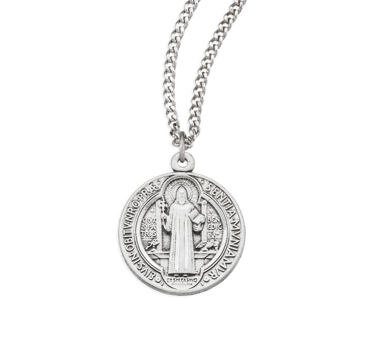 Saint Benedict Round Jubilee Sterling Silver Medal - S168018