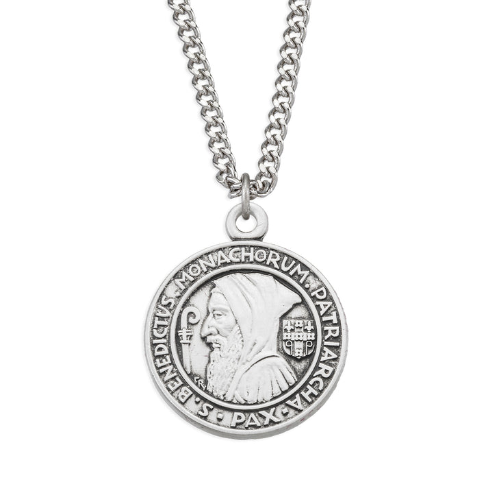 Saint Benedict Round Jubilee Sterling Silver Medal - S168318