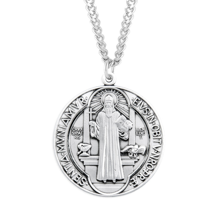 Saint Benedict Round Jubilee Sterling Silver Medal - S168727