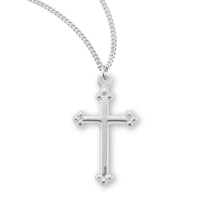 Sterling Silver Small Budded Cross - S170118