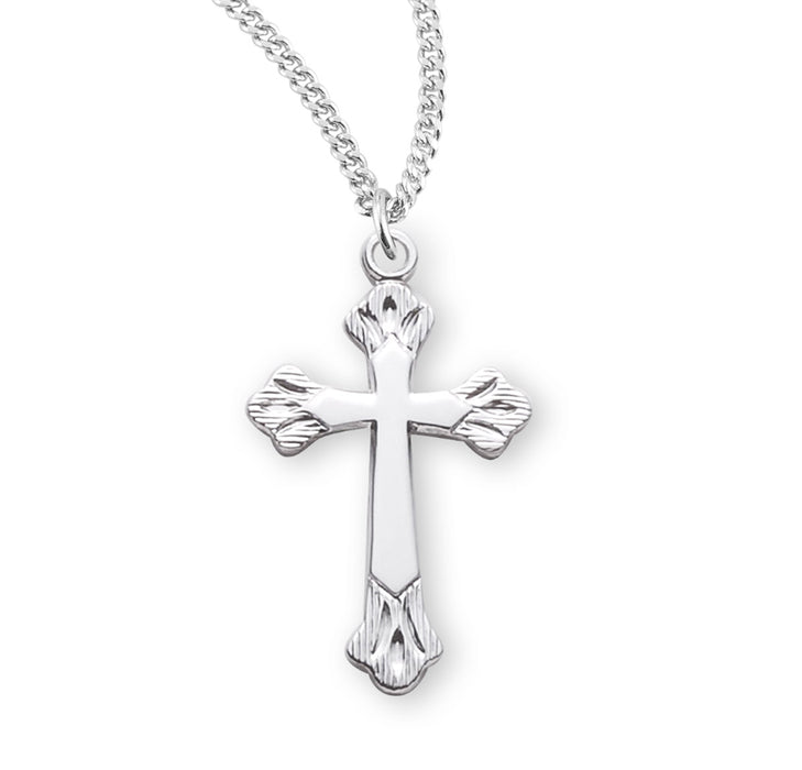 Sterling Silver Flare Tipped Cross - S171918