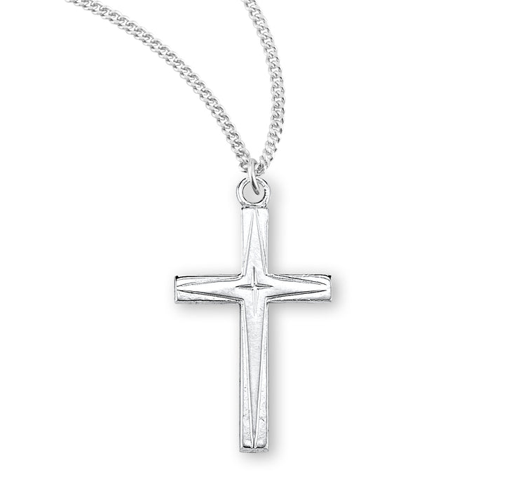 Sterling Silver High Polished Cross - S173718