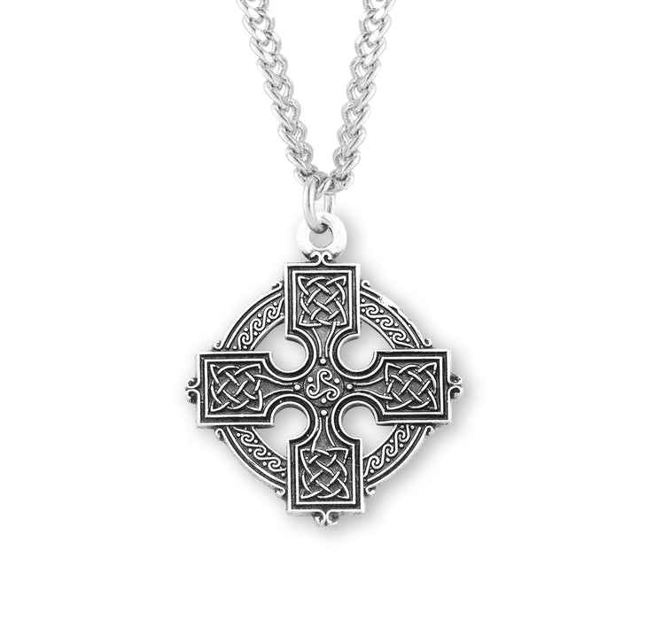 Sterling Silver Irish Celtic cross - S177924