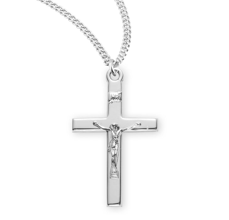 Sterling Silver High Polished Basic Crucifix - S180520