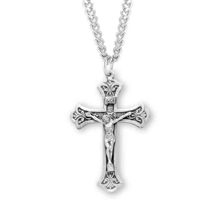 Fine Flared Sterling Silver Crucifix - S182520