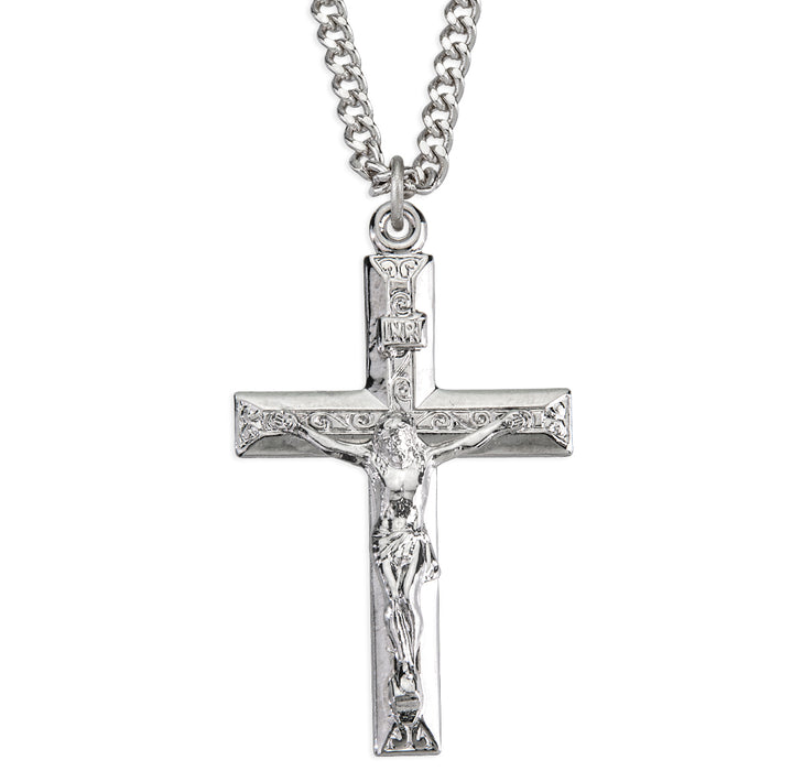 Sterling Silver High Polished Crucifix - S183520