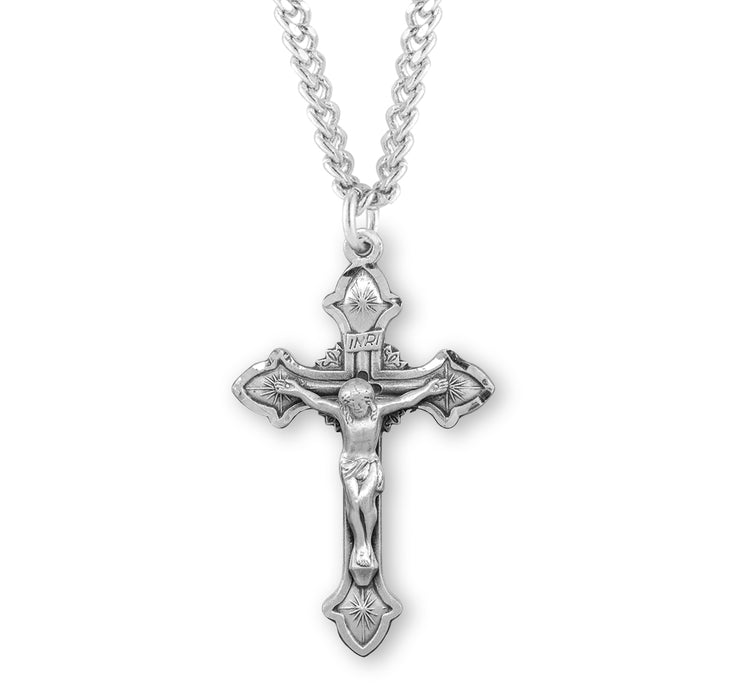 Flared Sterling Silver Crucifix - S183718