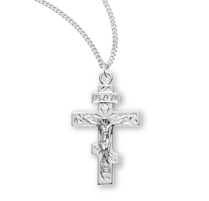 Byzantine Sterling Silver Crucifix - S188018