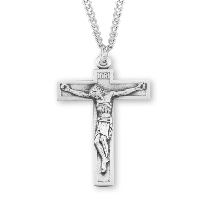 Short Top Sterling Silver Crucifix - S189524
