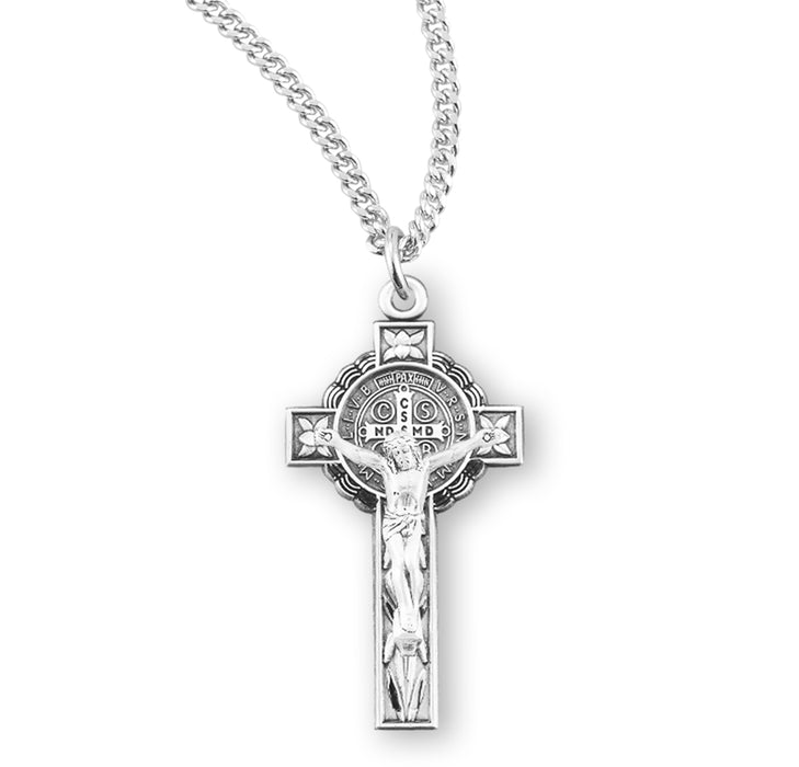 Saint Benedict Jubilee Sterling Silver Medal/Crucifix - S18918
