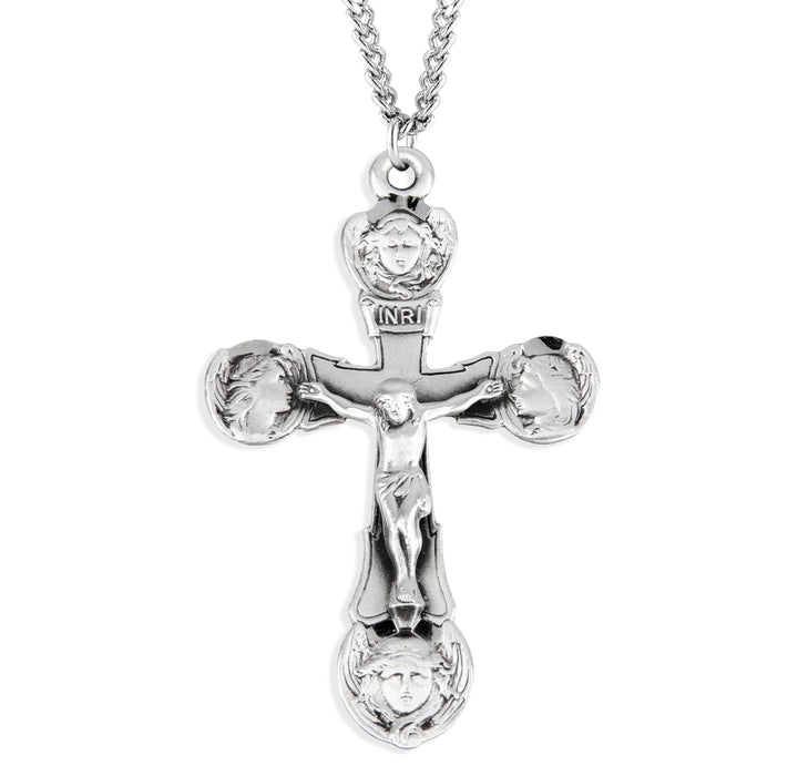 Angels Sterling Silver Crucifix - S19024